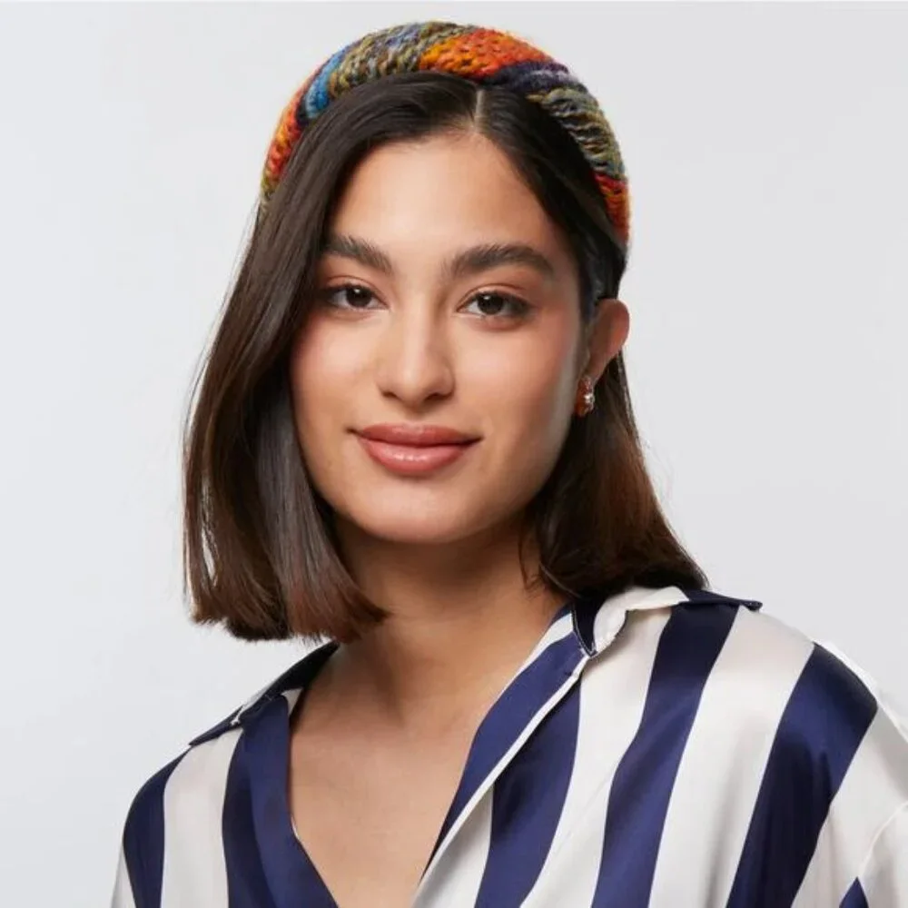 NWT Lele Sadoughi Mixed Yarn Alice Headband Women's In Sunset